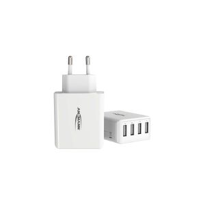 ANSMANN-ENERGY Ansmann HomeCharger HC430 1001-0113 USB-oplader Stikdåse Udgangsstrøm max. 6000 mA 4 x USB 2.0 tilslutning A