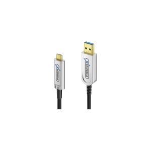 PureLink FiberX Series FX-I530 - USB-kabel - 24 pin USB-C (han) til USB Type A (han) - USB 3.1 Gen 2 - 10 m - Active Optical Cable (AOC) - sort