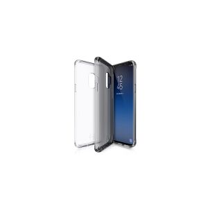 ITSKINS NANO // DUO Zero Gel 2 in 1 - Bagsidecover til mobiltelefon - termoplastisk polyuretan (TPU), Impacthane - sort, gennemsigtig (pakke med 2) - for Samsung Galaxy S9+