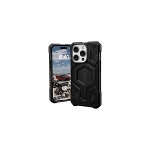 Urban Armor Gear UAG Rugged Case for iPhone 14 Pro [6.1-in] - Monarch Pro Kevlar Black - Bagsidecover til mobiltelefon - grov - MagSafe-kompatibilitet - polykarbonat, KEVLAR, termoplastisk polyuretan (TPU) - sort kevlar - 6.1 - for Apple iPhone 14