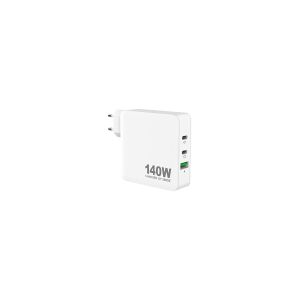 Sinox PRO 230V 2xUSB-C 1xUSB-A oplader 140W. Hvid