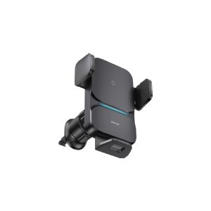 Baseus Wisdom Car Mount Wireless Charger, Mobiltelefon/Smartphone, Aktiv holder, Bil, Sort