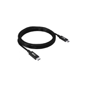 Club-3d Club 3D - USB-kabel - 24 pin USB-C (han) til 24 pin USB-C (han) - USB4 Gen3x2 - 48 V - 5 A - 2 m - 8K60 Hz support, tovejs, forlænget strømrækkevidde (EPR), USB Power Delivery (240 W), op til 40 Gbps datatransferhastighed