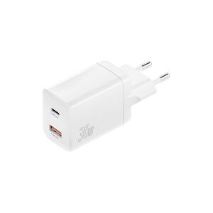 4smarts PDPlug Duos - Strømforsyningsadapter - 30 Watt - 3 A - PD 3.0, QC 4.0, AFC, SCP, HiSilicon Fast Charging, PD/PPS - 2 output-stikforbindelser (USB, 24 pin USB-C) - hvid - for Apple iPhone 15  Google Pixel 7a  Pixel 7, 7a, 8