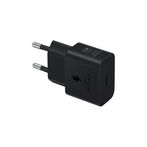 Samsung EP-T2510X - Strømforsyningsadapter - with data cable - 25 Watt - 3 A - PD 3.0, SFC, PD/PPS (24 pin USB-C) - på kabel: USB-C - sort