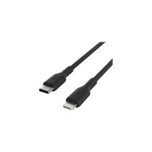 Belkin Components Belkin BOOST CHARGE - Lightning-kabel - 24 pin USB-C han til Lightning han - 2 m - sort - USB Power Delivery (18 W)