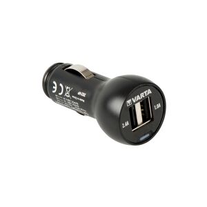 Varta Portable Power Car power - Bilstrømsadapter - 17 Watt - 3.4 A - 2 output-stikforbindelser (USB) - på kabel: Micro-USB
