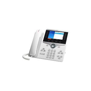 Cisco IP-telefon 8841 - VoIP-telefon - SIP, RTCP, RTP, SRTP, SRTP, SDP - 5 linier - hvid