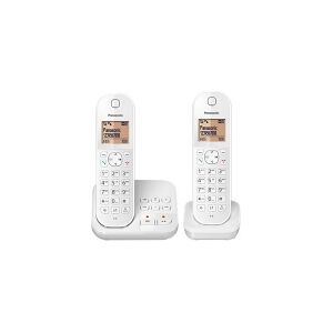 Panasonic KX-TGC422G - Trådløs telefon - besvarelsessystem med opkalds-ID - DECT - hvid + ekstra telefonrør