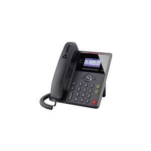 HP Poly Edge B10 - VoIP-telefon med opkalds-ID/opkald venter - 5-vejs opkaldskapacitet - SIP, SDP - 8 linier - sort