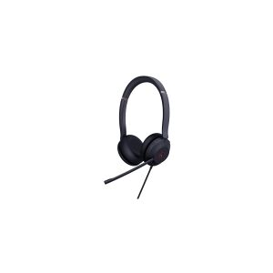 Yealink UH37 Dual Teams - Headset - på øret - kabling - USB - støjisolerende - sort - Certified for Microsoft Teams