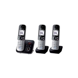 Panasonic KX-TG6823 - Trådløs telefon DECT - perlesølv + 2 ekstra telefonrør (Tysk model, telefonsvarerfunktionen virker ikke i DK/SE)