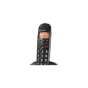 Doro PhoneEasy 100w, DECT telefon, 20 entries, Sort