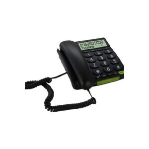 DORO PhoneEasy 312cs - Telefon med ledning med opkalds-ID - sort