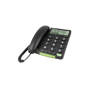 DORO PhoneEasy 312cs - Telefon med ledning med opkalds-ID - sort