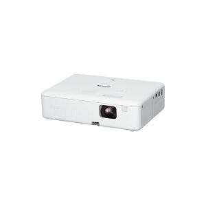 Epson CO-W01 - 3LCD-projektor - bærbar - 3000 lumen (hvid) - 3000 lumen (farve) - WXGA (1280 x 800) - 16:10 - sort/hvid