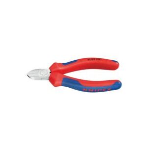 Knipex 72 02 125, Diagonal tang, Krom-vanadium-stål, Plast, Blå, Rød, 125 mm, 109 g