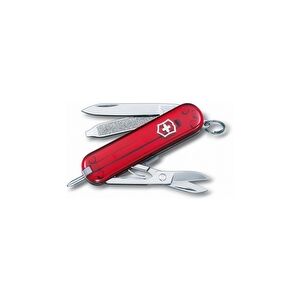 Victorinox Signature, Slip joint knife, Kniv med flere værktøjer, Clip point, Rustfrit stål, Syntetisk ABS, Rød