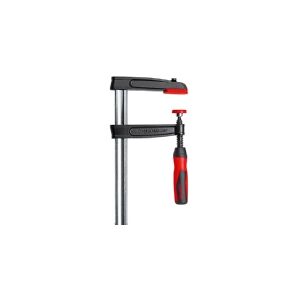 BESSEY Temperguss-Schraubzwinge mit 2-Komponenten-Griff TPN30BE-2K Spannbereich 300, F-clamp, 30 cm, Aluminium, Sort, Rød, 510 kg, 2,03 kg, 1 stk