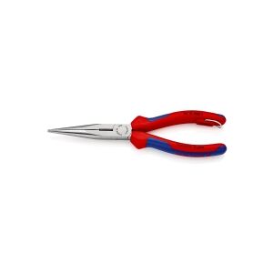 Knipex 26 12 200 T, Nåletang, 2,5 mm, 7,3 cm, Krom-vanadium-stål, Blå, Rød, 200 mm