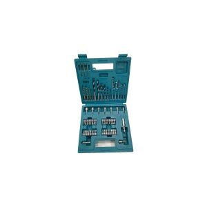 Makita E-11829, Boremaskine, Murerarbejde, Metal, Træ, Blå, Sølv, 60 stk, Undersæningsborebit, Hexadecimal (metrisk), Phillips, Stjerneskruetrækker, Åbning, Torx