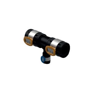 Geberit FlowFit T-stykke reduceret: PPSU, d=50mm, d1=25mm, d2=50mm