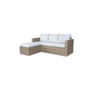 Masterjero Outdoor Furniture Set White/Hazel 3 Seat