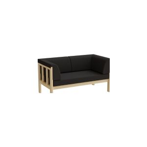 Kallin & Franzén Sofa Poker 2-pers Sort tekstil, massiv birk