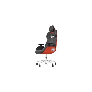 Thermaltake ARGENT E700 - Stol - ergonomisk - høj ryg - armstøtter - T-formet - vippe - drejeled - aluminiumlegering, perforeret læder, højdensistets støbt skum - sort, flaming orange