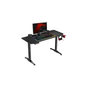 Huzaro Hero 8.5 Gaming Desk, motoriseret, højdejusterbar 740-1190mm, sort +DOVANA Huzaro kit (slagtøj og tilbehør)