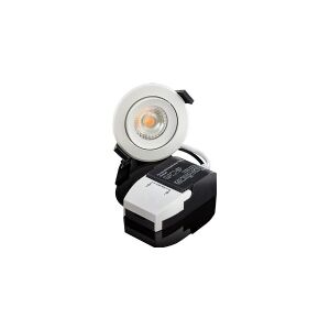 CSDK-SL Downlight One Heat LED 6,5W, 400lm, 2000-3000K, 36°, dæmpbar, tilt 15°, Isosafe, CRI90, Hvid