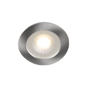 CSDK-SL LED-Minidownlight 1202 12V børstet stål 2700K, 290lm, 70°, 4,3W/827, 12V AC/DC, IP44, Hurtigklemmer i bagstykket PROFESSIONEL