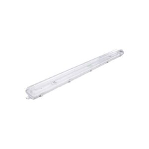 Volteno Hermetisk armatur til LED-rør 2x120cm Grå IP65 ABS + PS 126,5x11,2x8,3cm VO0639