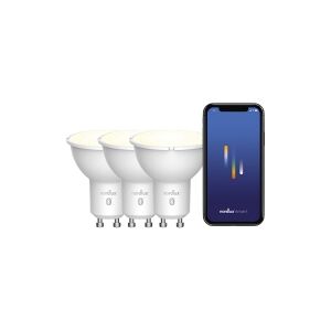 Nordlux Smart - LED-spot lyspære - form: PAR16 - GU10 - 4.8 W (tilsvarende 50 W) - klasse F - køligt hvidt/varmt hvidt lys - 2200-6500 K - hvid (pakke med 3)