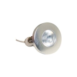 Nordtronic Viola - Indlejret spotlys - LED - total: 2 W - 2700 K - rund - børstet aluminium