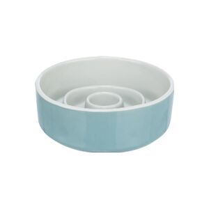 Trixie Slow Feeding bowl, ceramic, 0.9 l/ø 17 cm, grey/blue