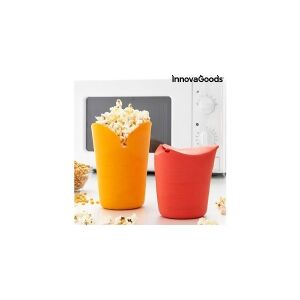 InnovaGoods sammenklappelig popcornmaskine i silikone (2 dele)