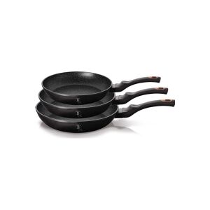 Berlinger Haus Frying pan SET OF 3 GRANITE PANS BERLINGERHAUS BLACK ROSE BH-6158 Kan bruges på induktion