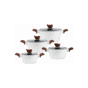 Zilner POTS WITH GRANITE COATING 8 ELEMENTS. ZILNER WHITE LILLY ZL-8550