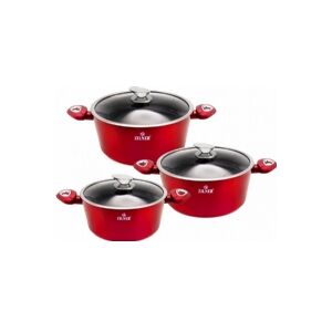 Zilner POTS WITH GRANITE COATING 6 ELEMENTS. ZILNER CHERRY RED ZL-8561