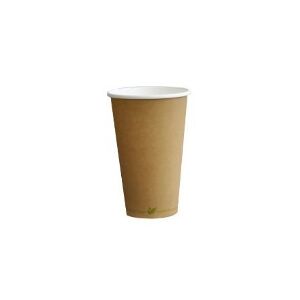 Multi Kaffebæger Pap/PLA Ø90xH135mm 40cl 16oz Single Wall Brun Catersource,50 stk/ps - (50 stk.)