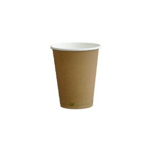 Multi Kaffebæger Pap/PLA Ø80xH90mm 25cl 8oz Single Wall Brun Catersource,50 stk/ps - (50 stk.)