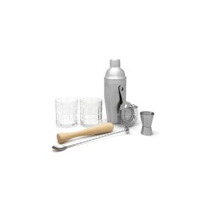 Leopold Vienna LV233024, Bar ske, Cocktail strainer, Jigger, Mixing glas, Muddler, Shaker, Sølv, Transparent, 2 stk, 325 mm, 427 mm, 100 mm