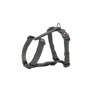 Trixie Premium H-harness, L: 60–87 cm/25 mm, graphite