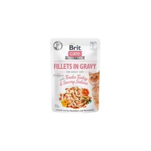 Brit Care Cat Fillet Gravy w/Tender Turkey+Savory Salmon 85g - (24 pk/ps)