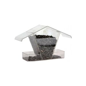 Garden&Fun Garden& Fun Fuglefoder til vindue/glas, transparent, akryl, 24x9x15cm, med sugekopper