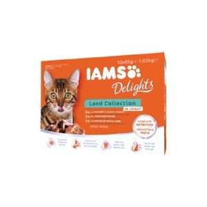 Iams Cat Adult Land collection in Gravy 12x85g