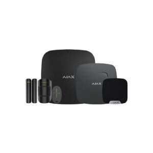 CSDK-SL Csslr Plus Ajax alarm-kit. Indhold: Security Hub, PIR-detektor, åbningskontakt, røgalarm, sirene & fjernbetjening. Sort