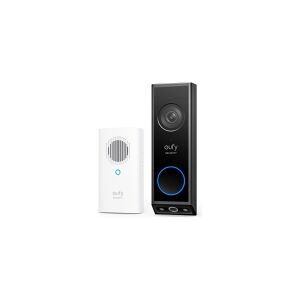 ANKER Eufy Video Doorbell 2K - Smart dørklokke og klokkespil - med kamera - trådløs - sort - med Edge HomeBase Mini