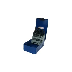 THÜRMER TOOLS Metalbor HSS slebne 25 stk Borsæt 1,0-13,0mm  med 0,5mm spring  levers i metalboks